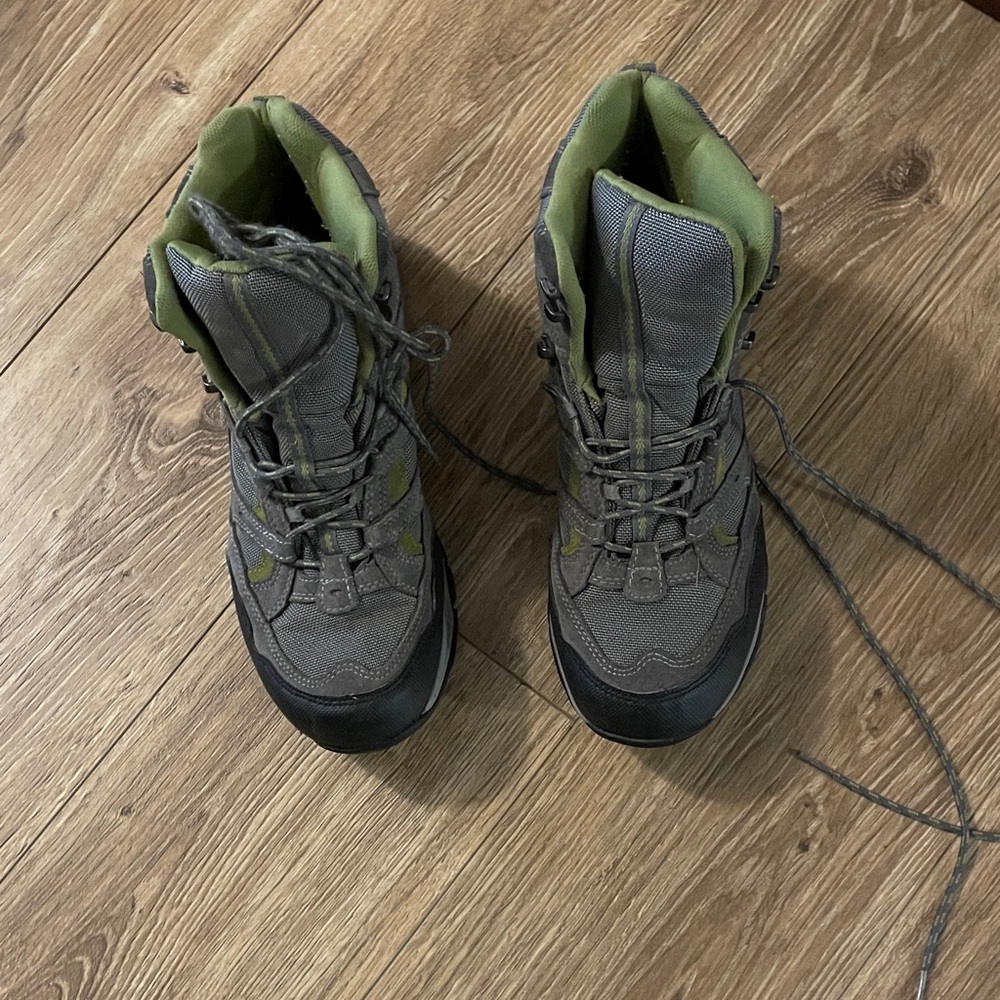 L.L. Bean Gray and Olive Hiking Boots